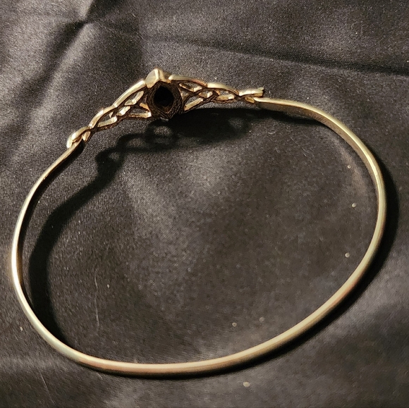 Green Amber bangle, artisan crafted, .925 sterling silver, NEW! - Picture 7 of 12